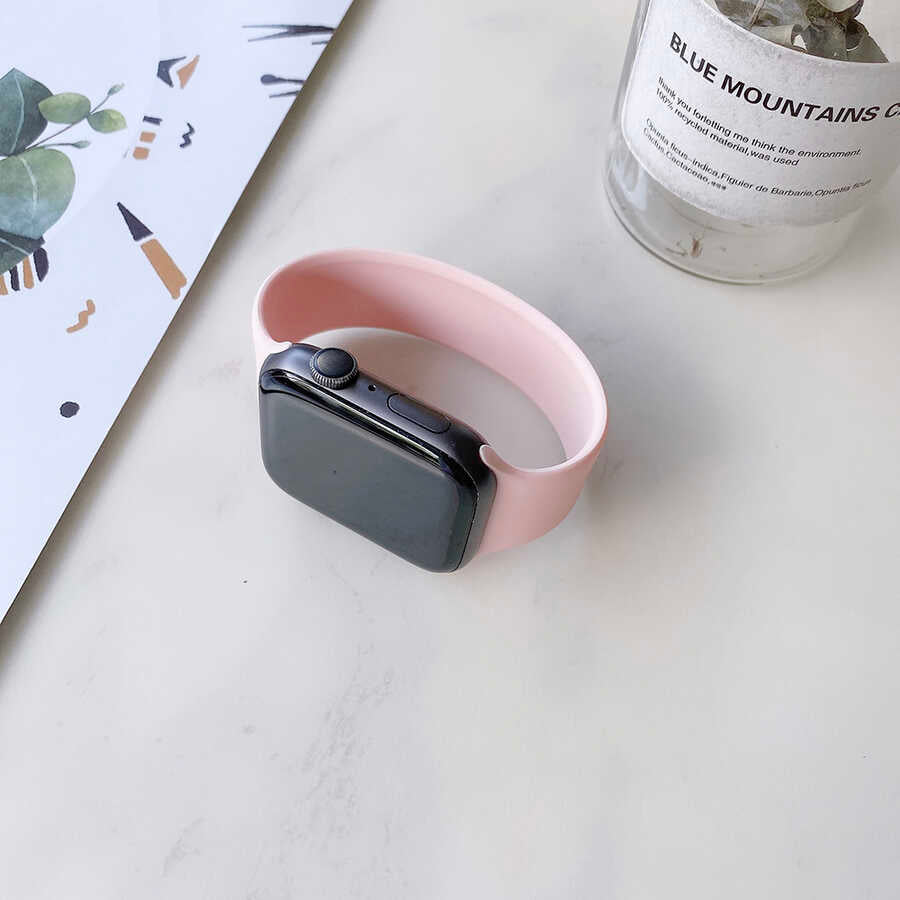 Apple Watch 44mm KRD-31 Solo Loop Small Kordon Pembe