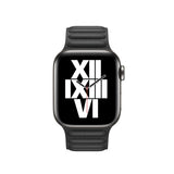 Apple Watch 44mm KRD-34 Deri Kordon Siyah