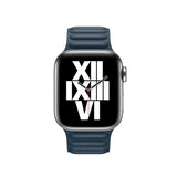 Apple Watch 44mm KRD-34 Deri Kordon Lacivert
