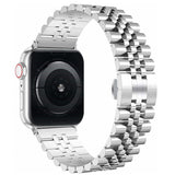 Apple Watch 44mm KRD-36 Metal Kordon Siyah-Rose Gold