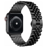 Apple Watch 44mm KRD-36 Metal Kordon Siyah-Rose Gold