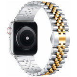 Apple Watch 44mm KRD-36 Metal Kordon Siyah-Rose Gold