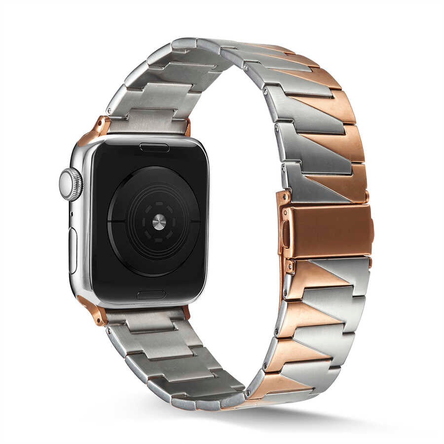 Apple Watch 44mm KRD-48 Metal Kordon Siyah