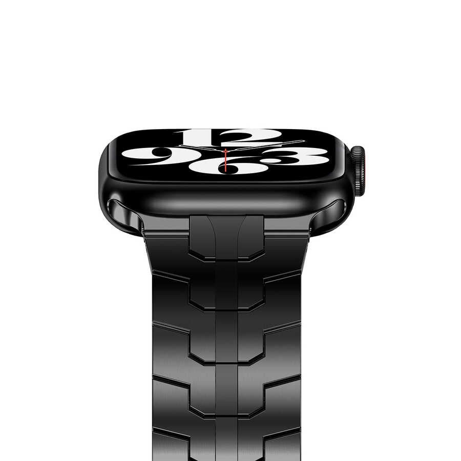 Apple Watch 44mm KRD-63 Metal Kordon Siyah