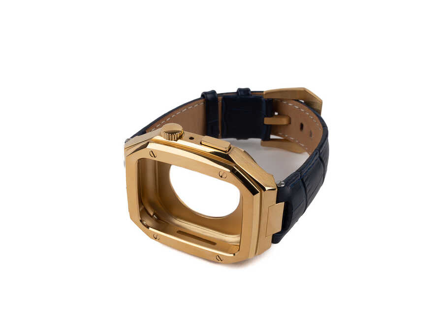 Apple Watch 44mm KRD-67 Kordon Yeşil-Gold
