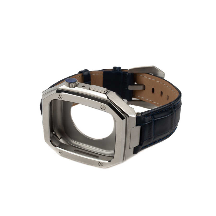 Apple Watch 44mm KRD-67 Kordon Siyah-Rose Gold