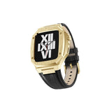 Apple Watch 44mm KRD-67 Kordon Kahverengi-Gümüş