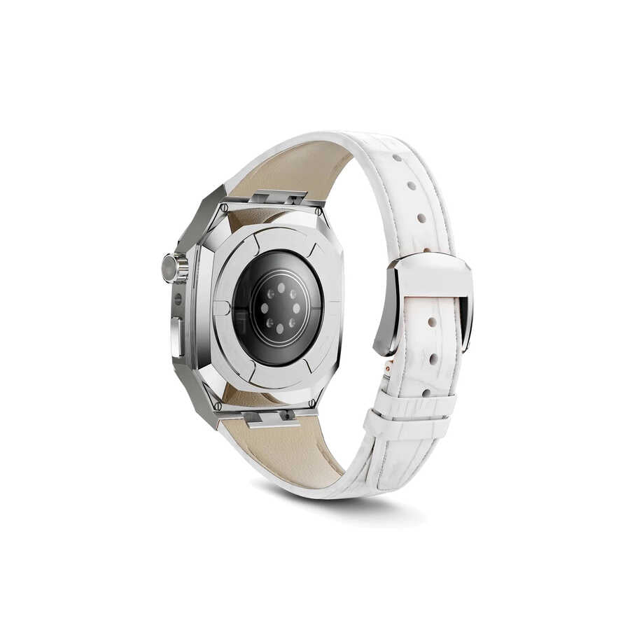 Apple Watch 44mm KRD-67 Kordon Siyah-Rose Gold