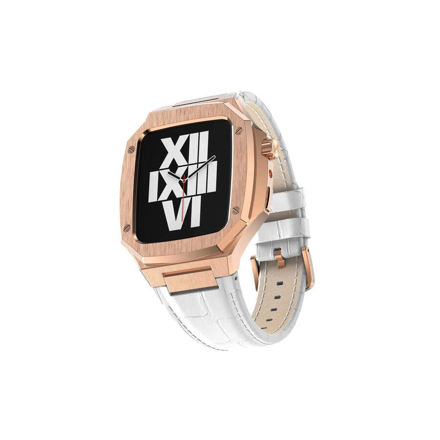 Apple Watch 44mm KRD-67 Kordon Yeşil-Gold