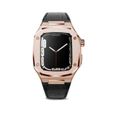Apple Watch 44mm KRD-67 Kordon Siyah-Rose Gold