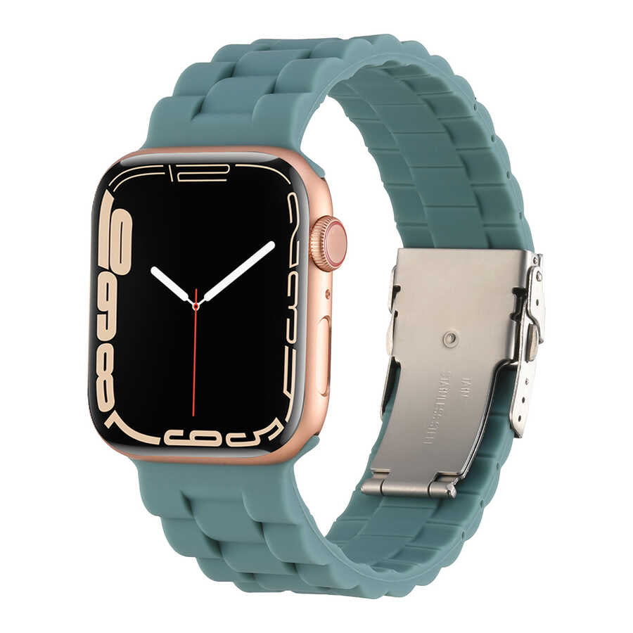 Apple Watch 44mm KRD-72 Silikon Kordon Lacivert
