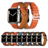 Apple Watch 44mm KRD-76 PU Deri Kordon Strap Kayış Lacivert