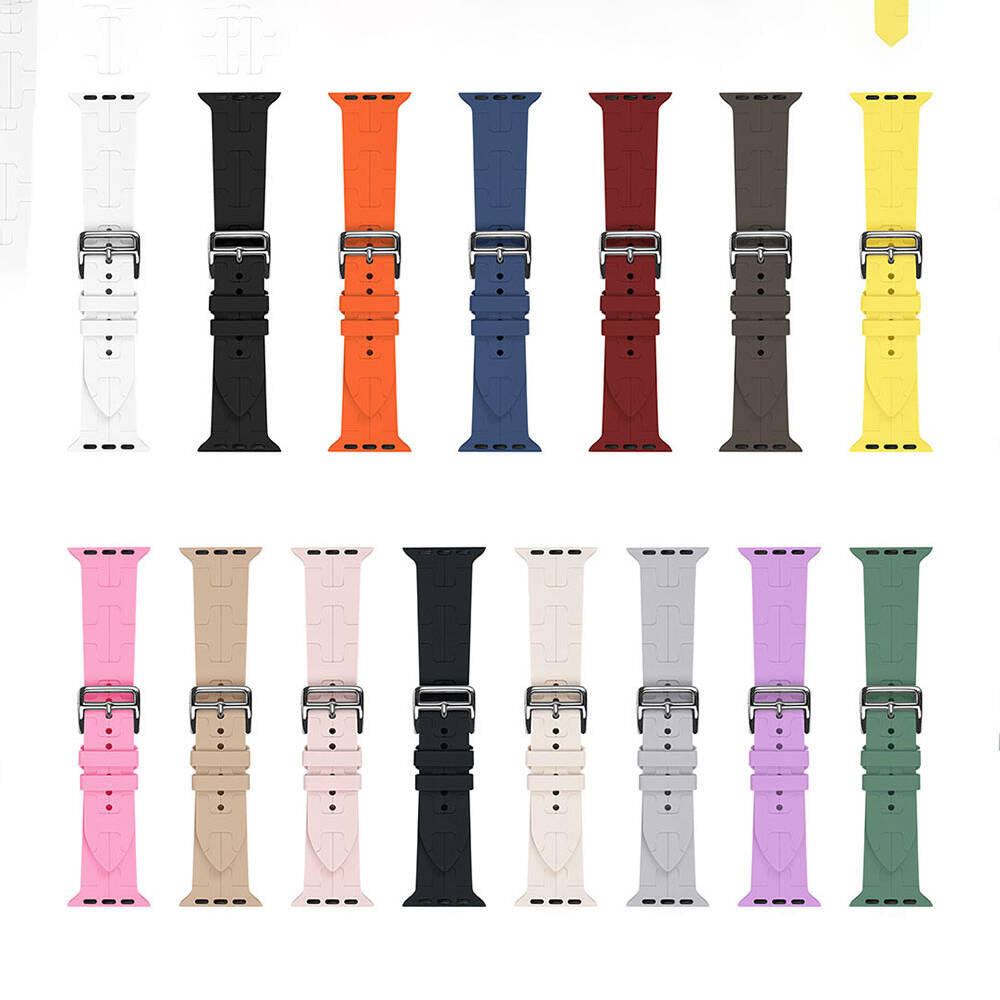 Apple Watch 44mm KRD-92 Silikon Kordon Turuncu