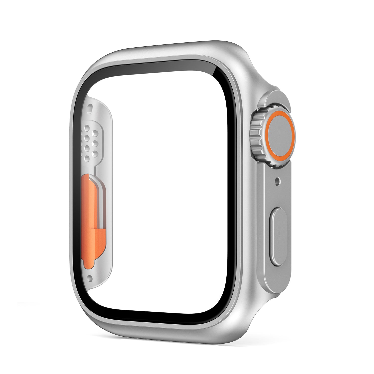 Apple Watch 44mm - Watch Ultra 49mm Kasa Dönüştürücü ve Ekran Koruyucu Zore Watch Gard 25 Gri