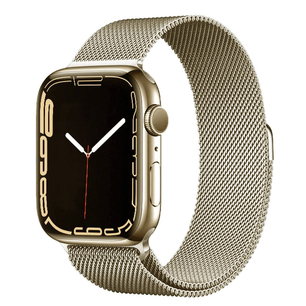 Apple Watch 44mm Zore Band-01 Metal Kordon Gold