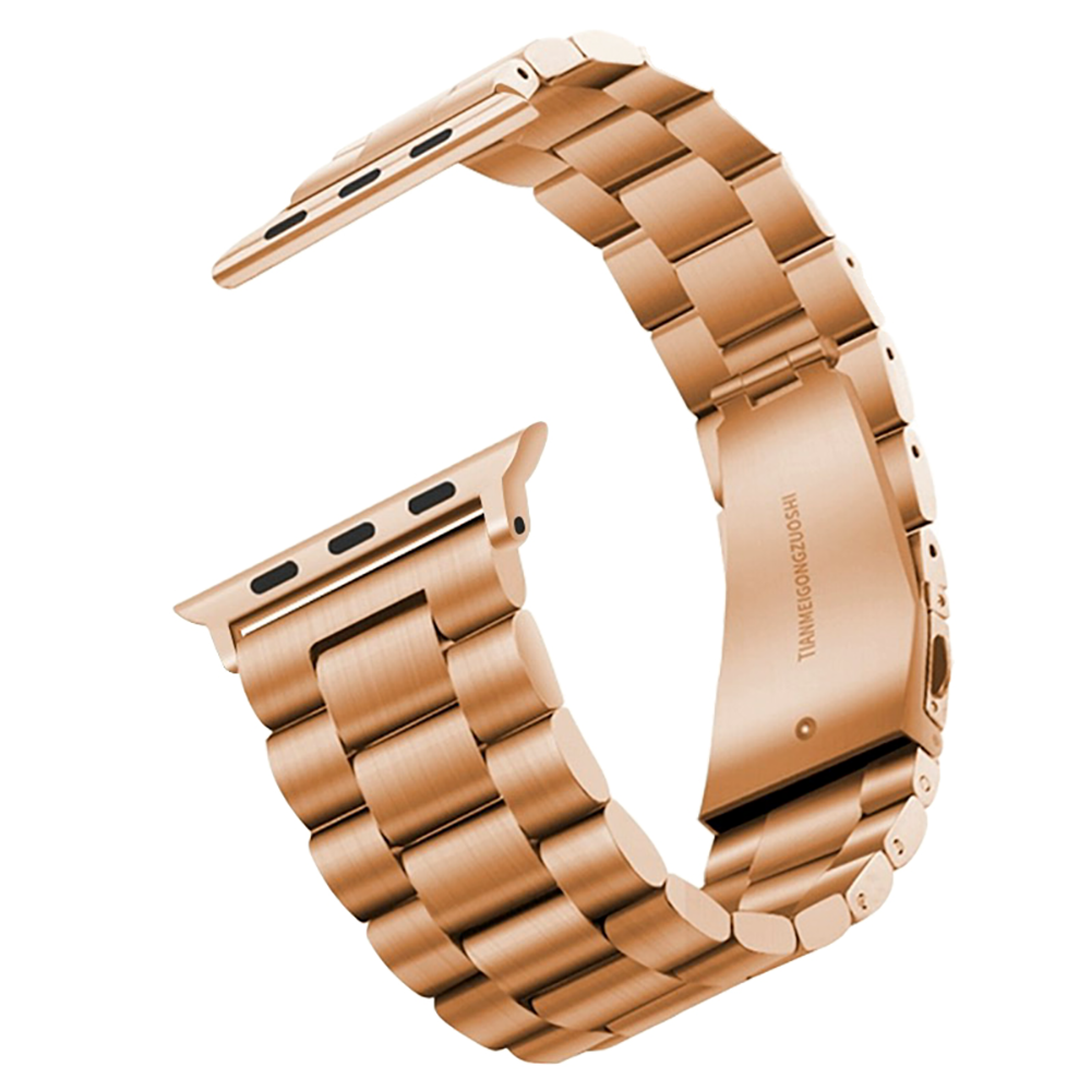 Apple Watch 44mm Zore Band-04 Metal Kordon Rose Gold