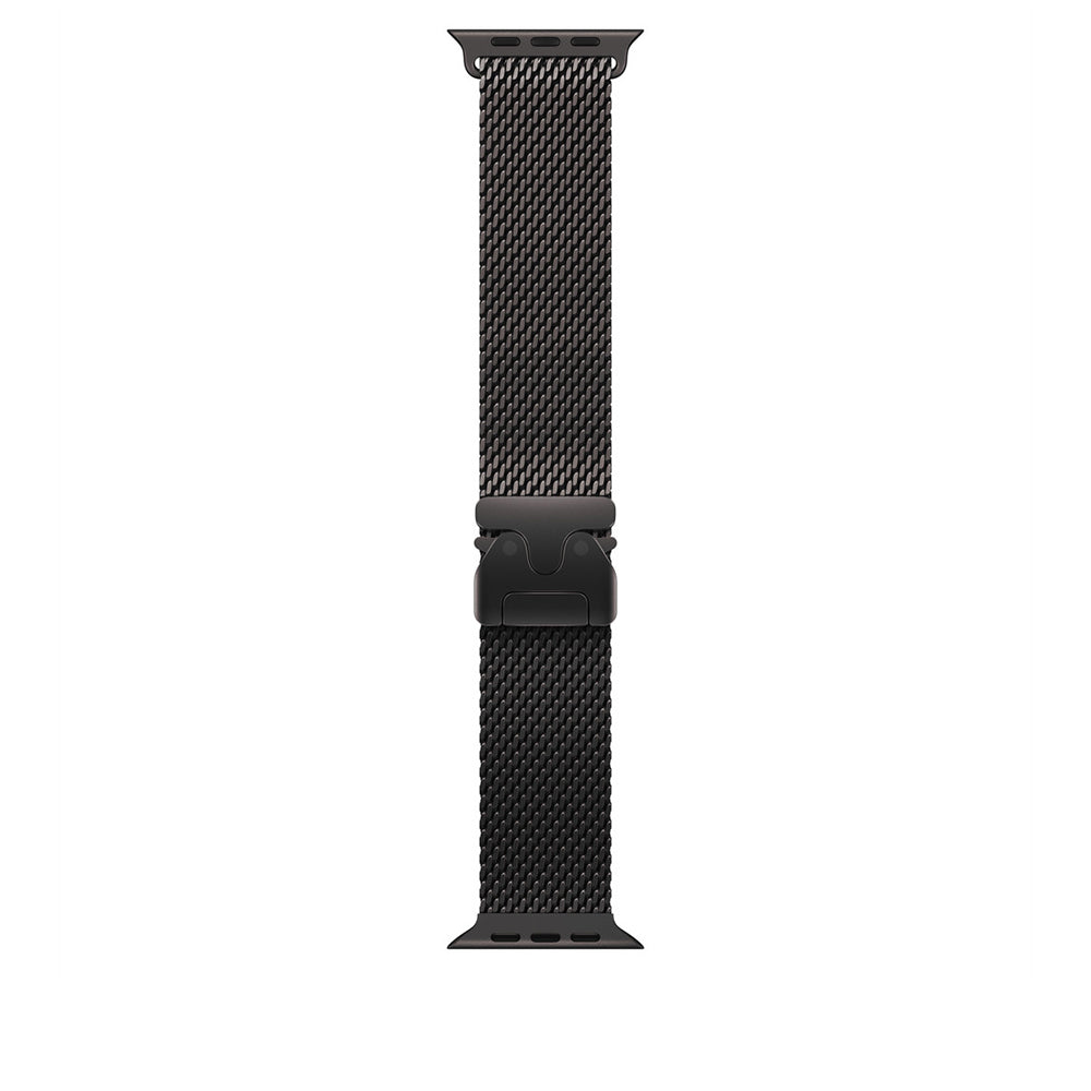 Apple Watch 44mm Zore KRD-100 Titanyum Hasır Kordon Siyah-Titanyum