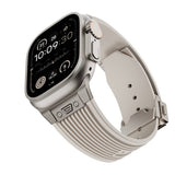 Apple Watch 44mm Zore KRD-113 Spor Görünümlü Silikon Kordon Beyaz