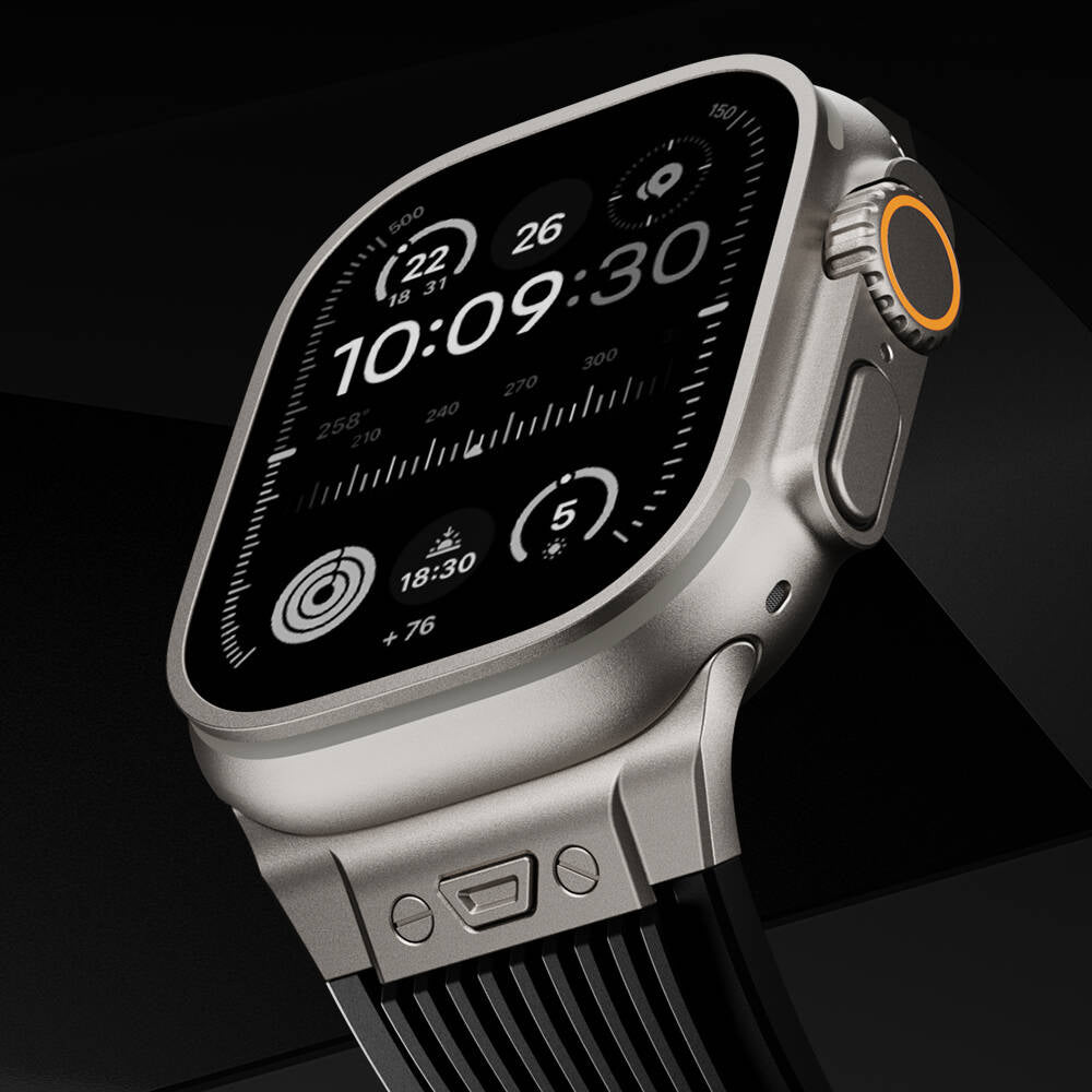 Apple Watch 44mm Zore KRD-113 Spor Görünümlü Silikon Kordon Beyaz