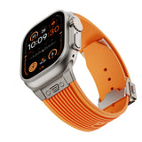 Apple Watch 44mm Zore KRD-113 Spor Görünümlü Silikon Kordon Beyaz