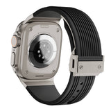 Apple Watch 44mm Zore KRD-113 Spor Görünümlü Silikon Kordon Beyaz