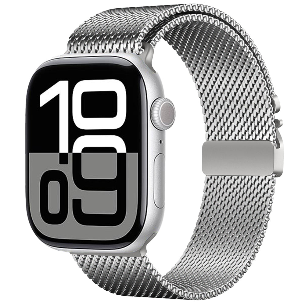 Apple Watch 44mm Zore KRD-121 Metal Hasır Kordon Pembe