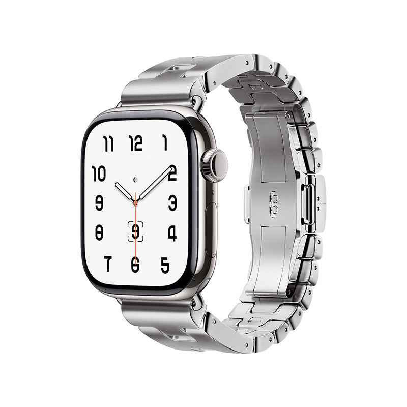 Apple Watch 44mm Zore KRD-125 Metal Kordon Strap Kayış Gümüş
