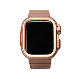 Apple Watch 44mm Zore KRD-126 Sert Kasa Koruyuculu Metal Kordon Gümüş