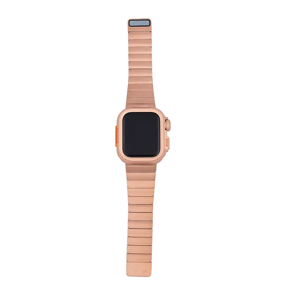 Apple Watch 44mm Zore KRD-126 Sert Kasa Koruyuculu Metal Kordon Gümüş