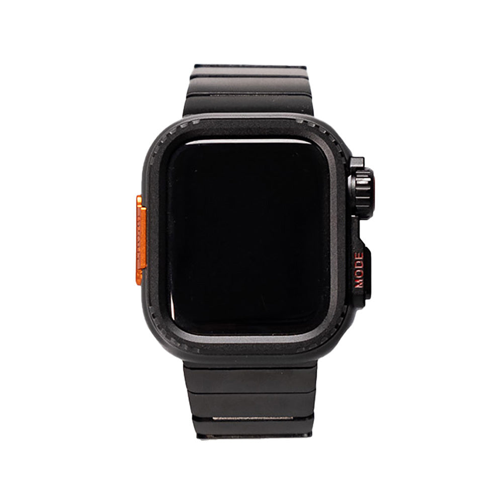 Apple Watch 44mm Zore KRD-126 Sert Kasa Koruyuculu Metal Kordon Gold