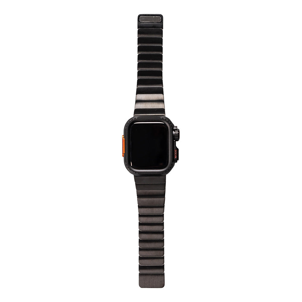 Apple Watch 44mm Zore KRD-126 Sert Kasa Koruyuculu Metal Kordon Gold