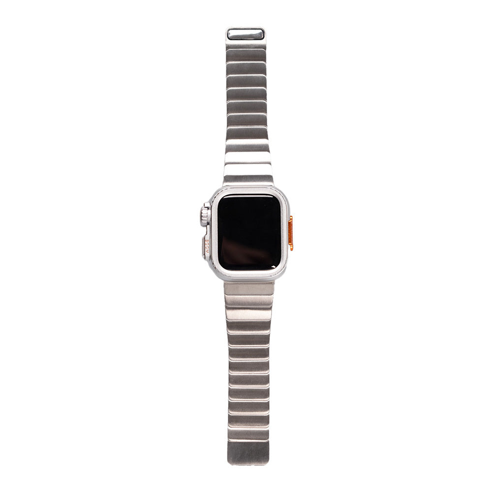 Apple Watch 44mm Zore KRD-126 Sert Kasa Koruyuculu Metal Kordon Gold