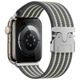 Apple Watch 44mm Zore KRD-133 Naylon Kumaş Hasır Örgülü Kordon Gri