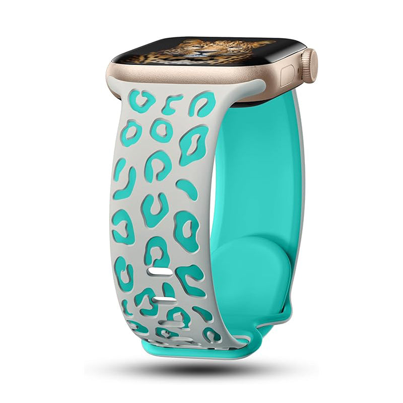 Apple Watch 44mm Zore KRD-140 Silikon Kordon Strap Kayış Gri-Yeşil