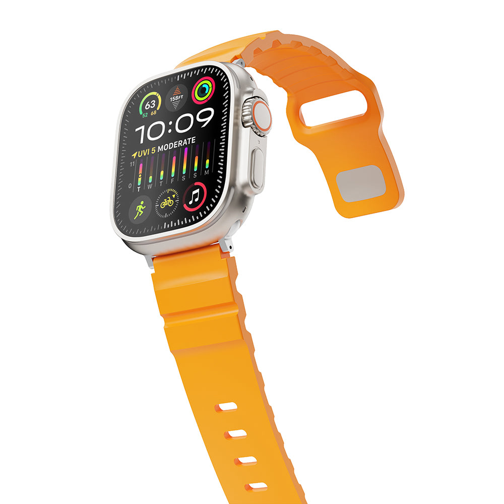 Apple Watch 44mm Zore KRD-143 Silikon Kordon Siyah