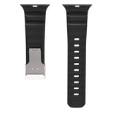 Apple Watch 44mm Zore KRD-145 Metal Tokalı Silikon Kordon Mavi