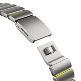 Apple Watch 44mm Zore KRD-152 Titanyum Silikon Kordon Siyah-Turuncu