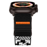 Apple Watch 44mm KRD-154 Naylon Kumaş Hasır Örgülü Kordon Siyah