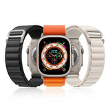 Apple Watch 44mm Zore KRD-74 Hasır Kordon Siyah-Füme