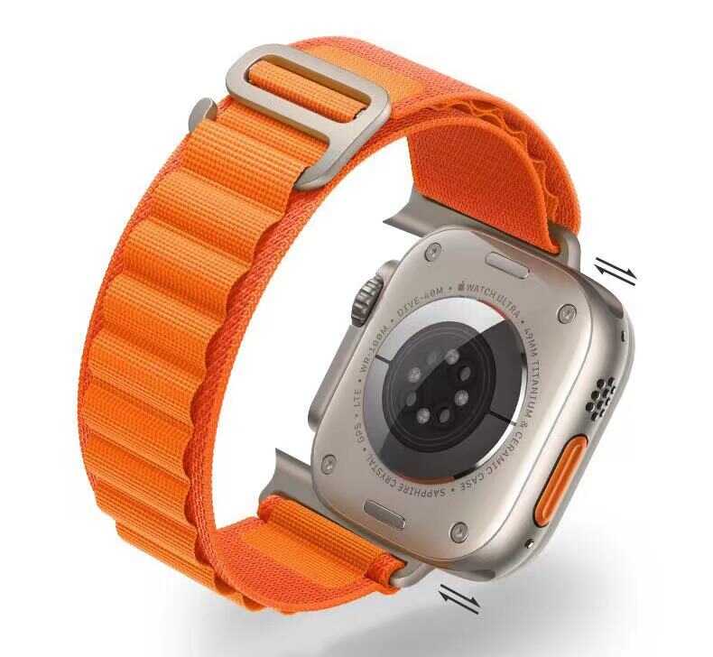 Apple Watch 44mm Zore KRD-74 Hasır Kordon Siyah-Füme