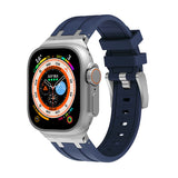 Apple Watch 44mm Zore KRD-89 Silikon Kordon Gümüş