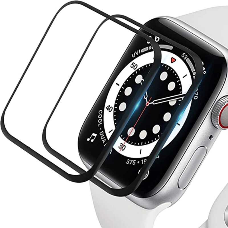 Apple Watch 44mm Zore PMMA Silikon Body Saat Ekran Koruyucu Siyah
