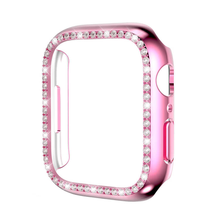 Apple Watch 44mm Zore Watch Gard 05 Sert PC Koruyucu Gold