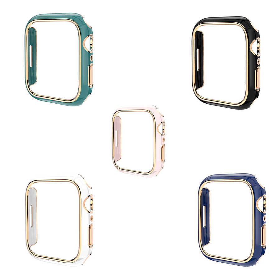 Apple Watch 44mm Zore Watch Gard 06 Sert PC Koruyucu Pembe