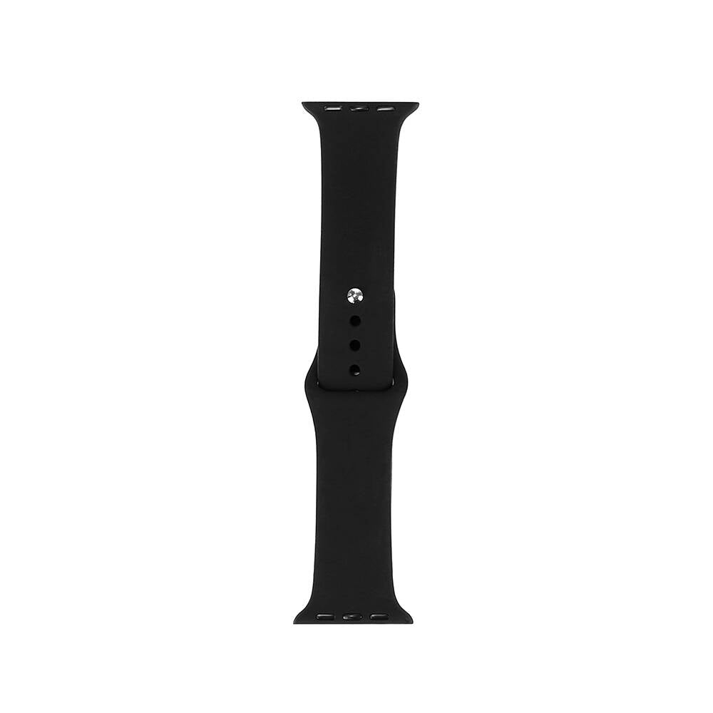 Apple Watch 7 41mm Band Serisi Klasik Kordon Silikon Strap Kayış Siyah