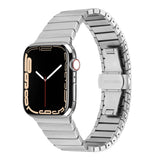 Apple Watch 7 41mm Kordon KRD-79 Metal Strap Kayış Gri