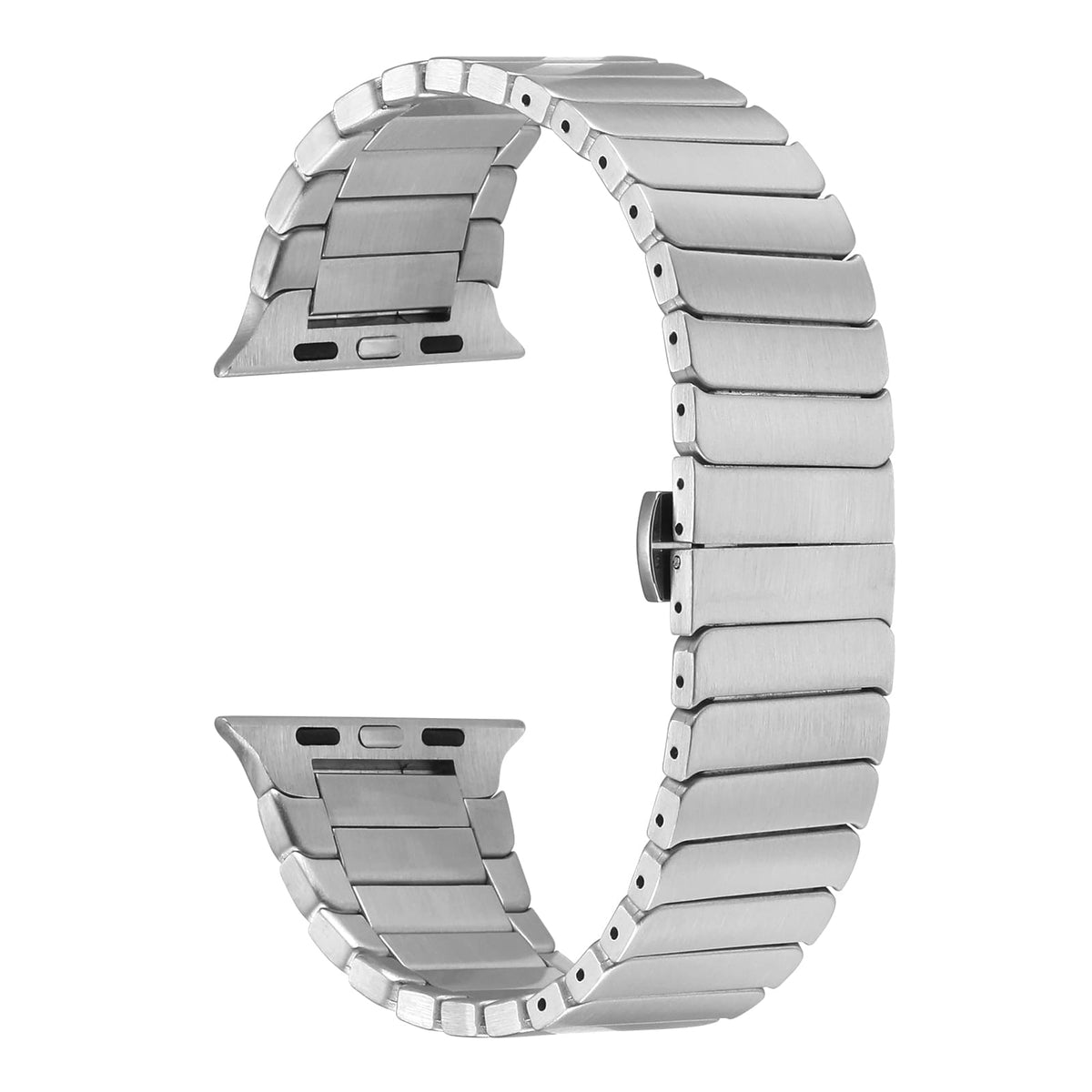 Apple Watch 7 41mm Kordon KRD-79 Metal Strap Kayış Gri