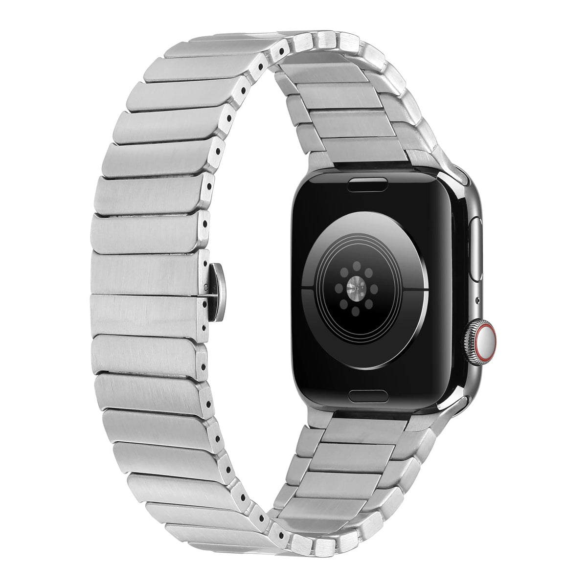 Apple Watch 7 41mm Kordon KRD-79 Metal Strap Kayış Gri