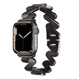 Apple Watch 7 41mm Kordon KRD-80 Metal Strap Kayış Siyah