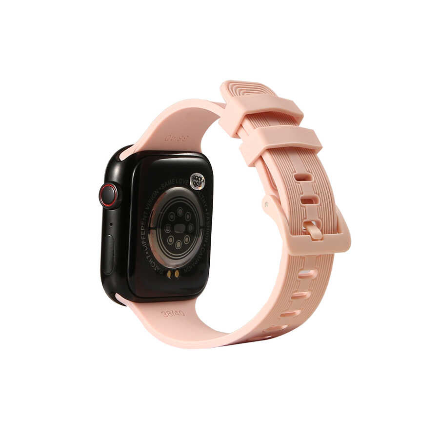 Apple Watch 7 41mm KRD-23 Silikon Kordon Sarı